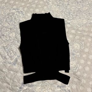 ZARA MOCK NECK CROP TOP CUT OUT ON THE SIDES